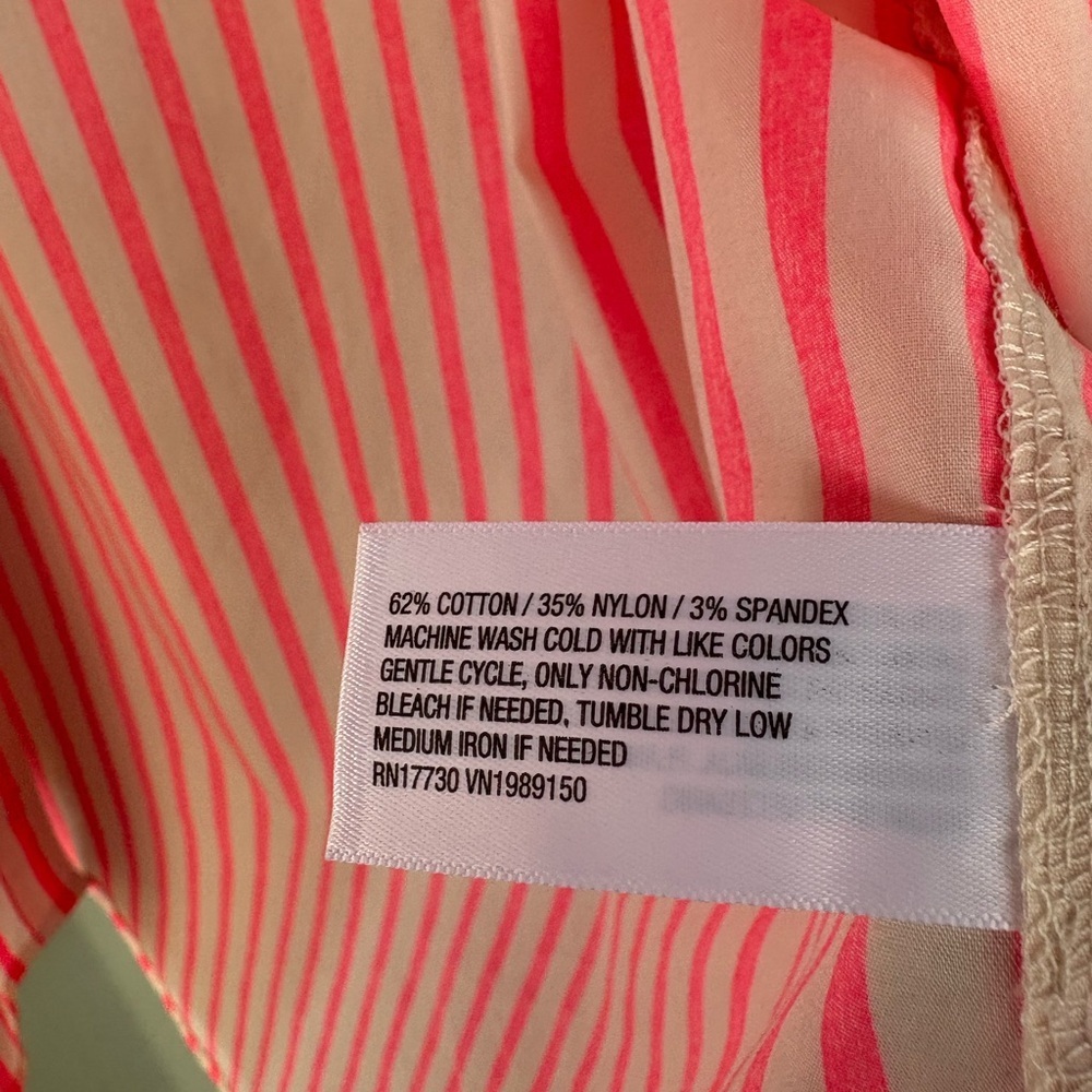 a new day Pink and White Striped Button-Up Blouse - Picture 5 of 6